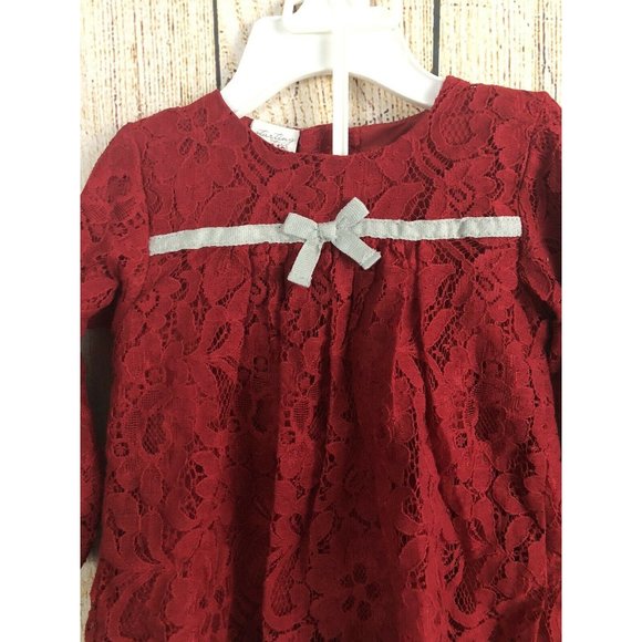NWT Starting Out Baby Girl 2 piece‎ Holiday 9 months Red Lace Top White Leggings - Picture 3 of 9